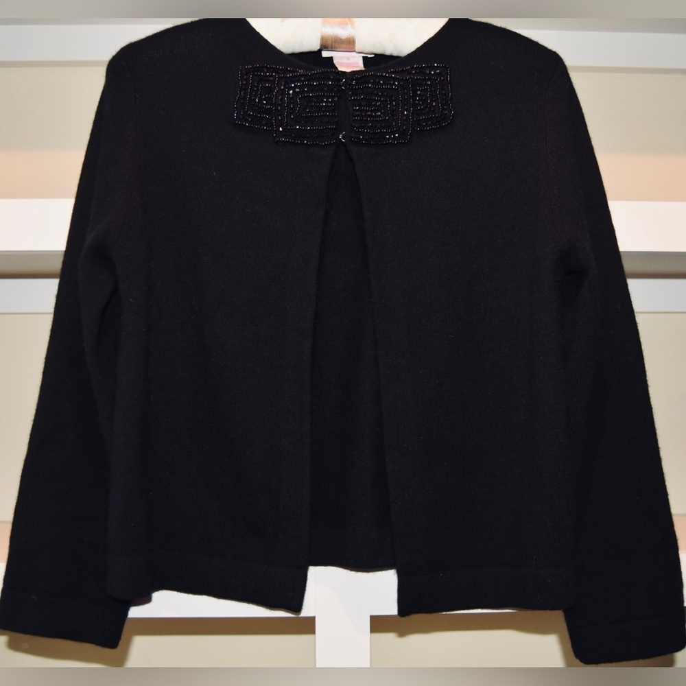 Pink Cashmere Cardigan - Black